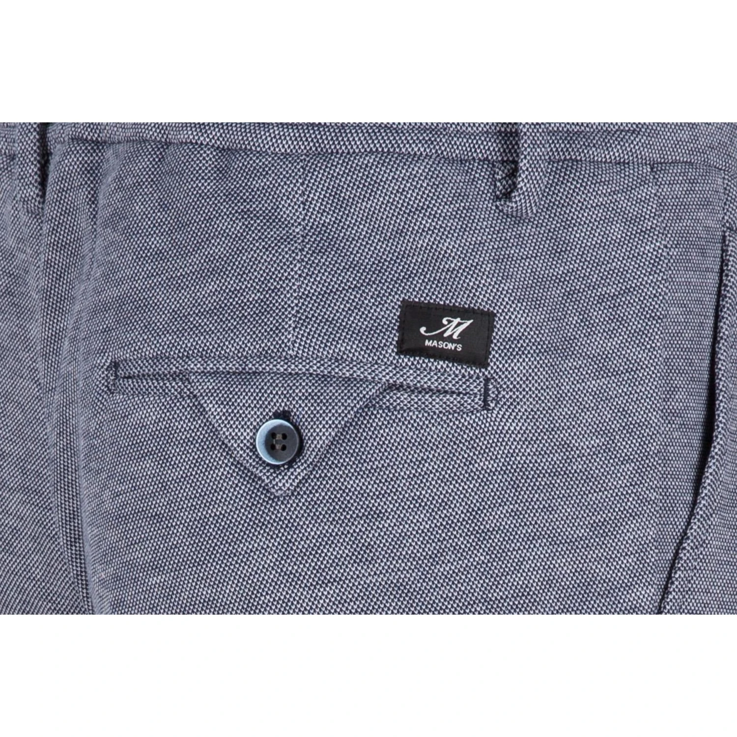 Navy Double-Faced Piqué Cotton Bermuda Shorts - Mason's 4 Navy Double-Faced Piqué Cotton Bermuda Shorts - Mason's - Image 2