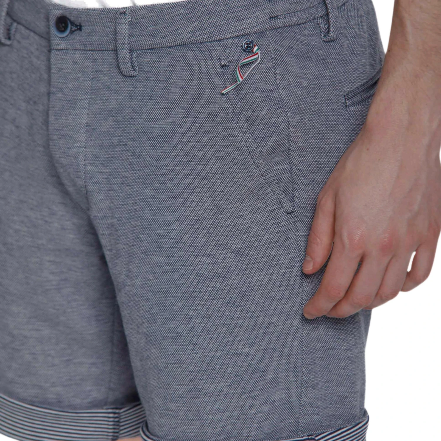 Navy Double-Faced Piqué Cotton Bermuda Shorts - Mason's 9 Navy Double-Faced Piqué Cotton Bermuda Shorts - Mason's - Image 7