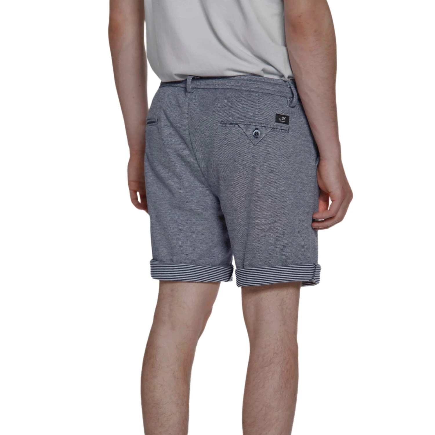 Navy Double-Faced Piqué Cotton Bermuda Shorts - Mason's 10 Navy Double-Faced Piqué Cotton Bermuda Shorts - Mason's - Image 8