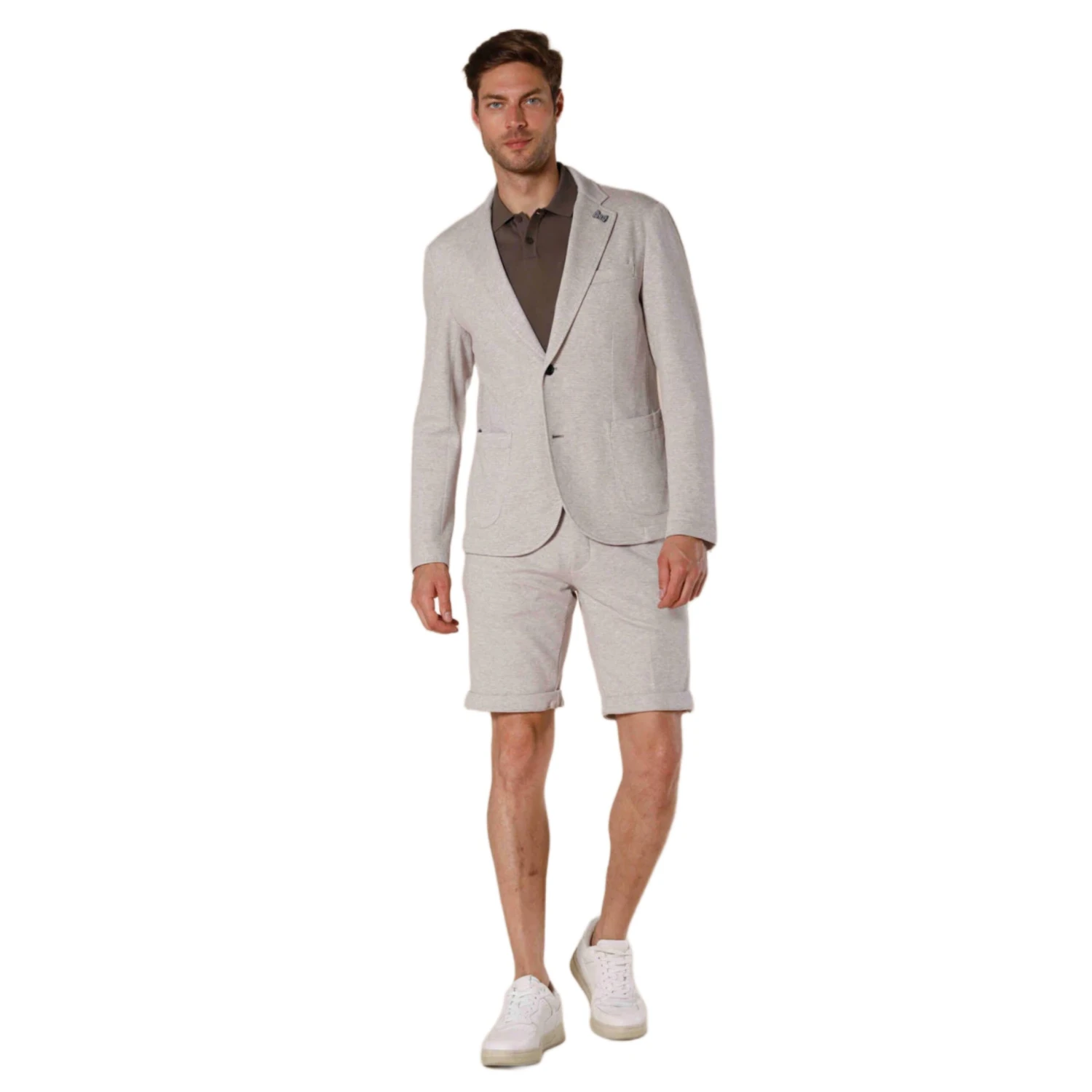 Oatmeal Double-Faced Piqué Cotton Bermuda Shorts - Mason's 5 Oatmeal Double-Faced Piqué Cotton Bermuda Shorts - Mason's - Image 3