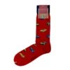 Red Italian Maranello Pima Cotton Mid-Calf Sock - Marcoliani