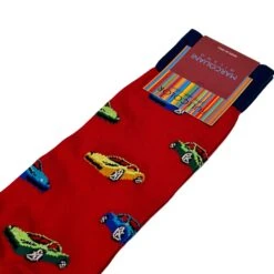 Red Italian Maranello Pima Cotton Mid-Calf Sock - Marcoliani 5 Red Italian Maranello Pima Cotton Mid-Calf Sock - Marcoliani -ETON Store IMG 4982