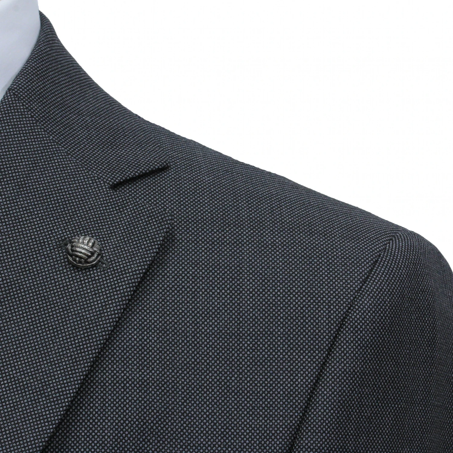 Mid Gray Semi-Solid Nailhead Esprit Modern Fit Wool Suit - Jack Victor 6 Mid Gray Semi-Solid Nailhead Esprit Modern Fit Wool Suit - Jack Victor - Image 4
