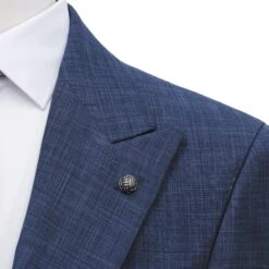 Blue Check Super 150's Wool-Silk Morgan Contemporary Fit Suit - Jack Victor 1913 11 Blue Check Super 150's Wool-Silk Morgan Contemporary Fit Suit - Jack Victor 1913 -ETON Store IMG 8219
