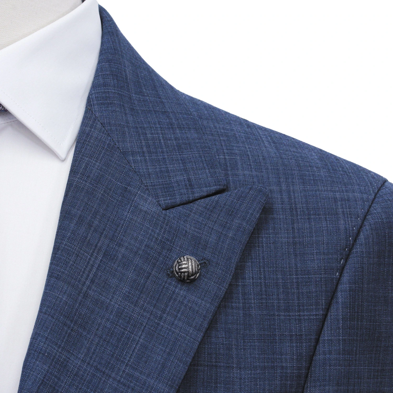 Blue Check Super 150's Wool-Silk Morgan Contemporary Fit Suit - Jack Victor 1913 7 Blue Check Super 150's Wool-Silk Morgan Contemporary Fit Suit - Jack Victor 1913 - Image 5