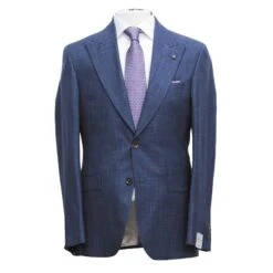 Blue Check Super 150's Wool-Silk Morgan Contemporary Fit Suit - Jack Victor 1913