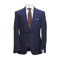 Mid Blue Mélange Esprit Modern Fit Wool Suit - Jack Victor