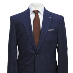 Mid Blue Mélange Esprit Modern Fit Wool Suit - Jack Victor 8 Mid Blue Mélange Esprit Modern Fit Wool Suit - Jack Victor -ETON Store IMG 8233