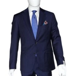Royal Blue Pin-Stripe Urban Slim Fit Sartorial Suit 10 Royal Blue Pin-Stripe Urban Slim Fit Sartorial Suit -ETON Store IMG 8800