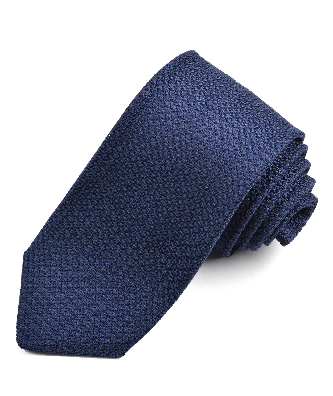 Mid Blue Silk Grenadine Tie 4 Mid Blue Silk Grenadine Tie - Image 2
