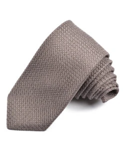 Taupe/Gray Silk Grenadine Tie - DION