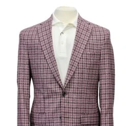 Pink Plaid Dallas Contemporary Fit Sport Jacket - Jack Victor 8 Pink Plaid Dallas Contemporary Fit Sport Jacket - Jack Victor -ETON Store JACK VICTOR 1211395 2