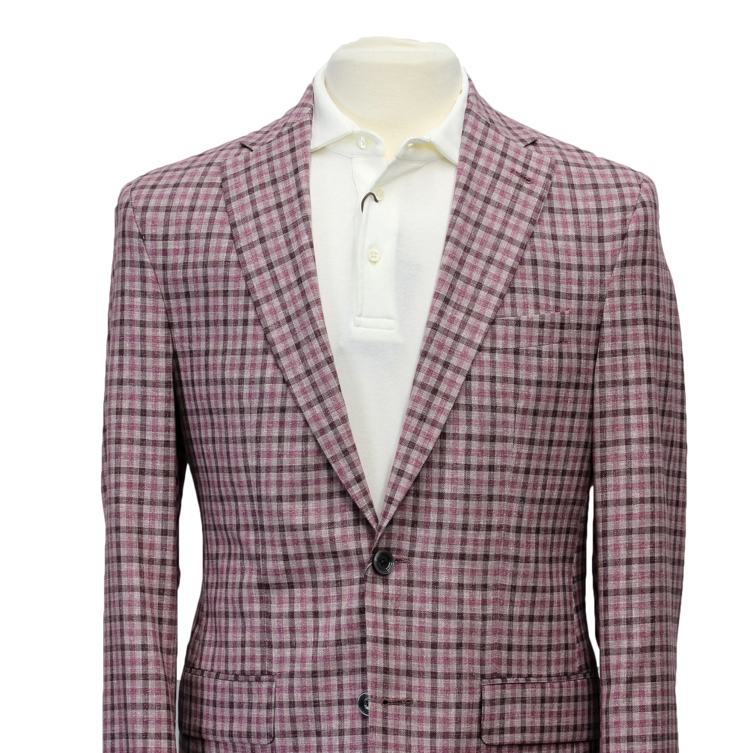 Pink Plaid Dallas Contemporary Fit Sport Jacket - Jack Victor 4 Pink Plaid Dallas Contemporary Fit Sport Jacket - Jack Victor - Image 2