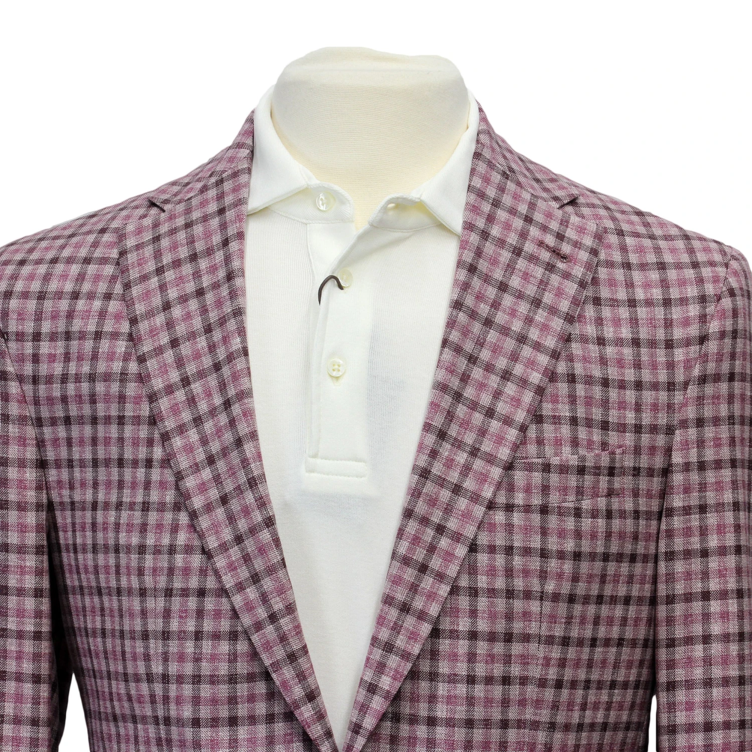 Pink Plaid Dallas Contemporary Fit Sport Jacket - Jack Victor 6 Pink Plaid Dallas Contemporary Fit Sport Jacket - Jack Victor - Image 4