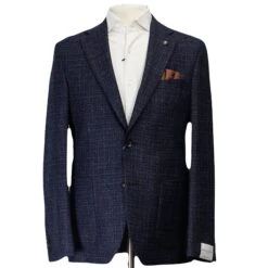 Blue Mélange Knit Morton Contemporary Fit Wool Sport Jacket - Jack Victor 14 Blue Mélange Knit Morton Contemporary Fit Wool Sport Jacket - Jack Victor -ETON Store JACK VICTOR 1232233 MORTON 1