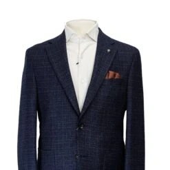 Blue Mélange Knit Morton Contemporary Fit Wool Sport Jacket - Jack Victor 15 Blue Mélange Knit Morton Contemporary Fit Wool Sport Jacket - Jack Victor -ETON Store JACK VICTOR 1232233 MORTON 2