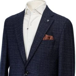 Blue Mélange Knit Morton Contemporary Fit Wool Sport Jacket - Jack Victor 17 Blue Mélange Knit Morton Contemporary Fit Wool Sport Jacket - Jack Victor -ETON Store JACK VICTOR 1232233 MORTON 5