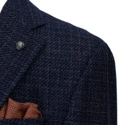 Blue Mélange Knit Morton Contemporary Fit Wool Sport Jacket - Jack Victor 19 Blue Mélange Knit Morton Contemporary Fit Wool Sport Jacket - Jack Victor -ETON Store JACK VICTOR 1232233 MORTON 6