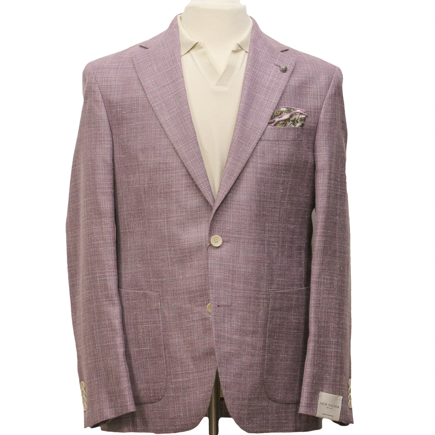 Lilac Loro Piana Wool/Silk/Linen Morton Contemporary Fit Sport Jacket - Jack Victor 3 Lilac Loro Piana Wool/Silk/Linen Morton Contemporary Fit Sport Jacket - Jack Victor