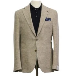 Oatmeal Mélange Morton Contemporary Wool/Cotton/Cashmere Sport Jacket - Jack Victor 16 Oatmeal Mélange Morton Contemporary Wool/Cotton/Cashmere Sport Jacket - Jack Victor -ETON Store JACK VICTOR 1242256 MORTON 1