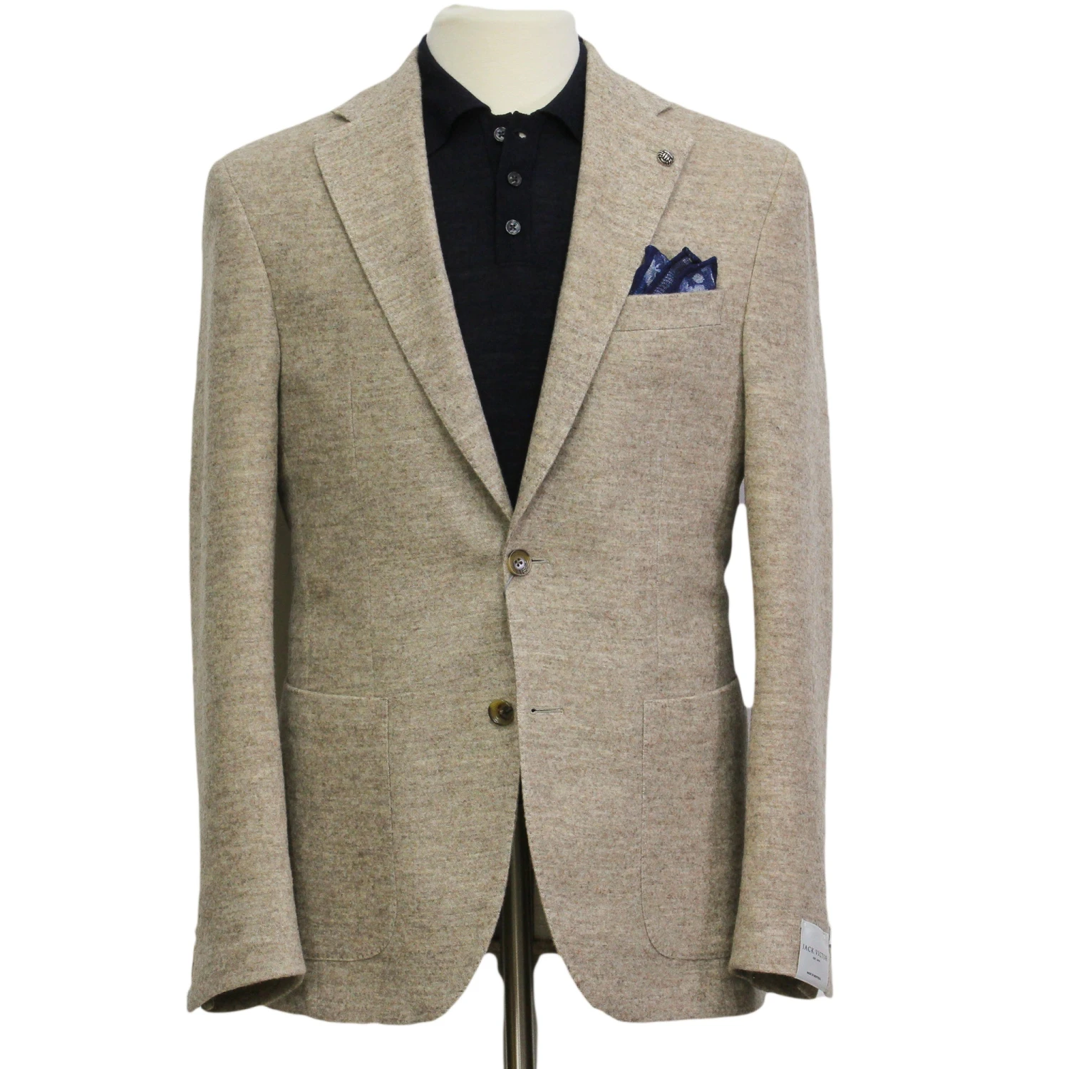 Oatmeal Mélange Morton Contemporary Wool/Cotton/Cashmere Sport Jacket - Jack Victor 7 Oatmeal Mélange Morton Contemporary Wool/Cotton/Cashmere Sport Jacket - Jack Victor - Image 5