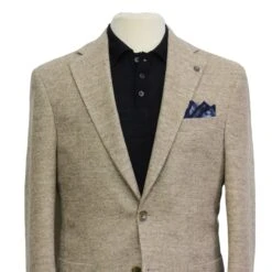 Oatmeal Mélange Morton Contemporary Wool/Cotton/Cashmere Sport Jacket - Jack Victor 18 Oatmeal Mélange Morton Contemporary Wool/Cotton/Cashmere Sport Jacket - Jack Victor -ETON Store JACK VICTOR 1242256 MORTON 2