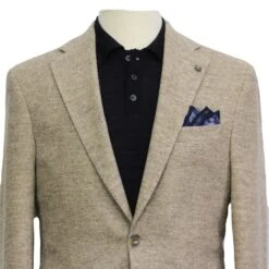 Oatmeal Mélange Morton Contemporary Wool/Cotton/Cashmere Sport Jacket - Jack Victor 19 Oatmeal Mélange Morton Contemporary Wool/Cotton/Cashmere Sport Jacket - Jack Victor -ETON Store JACK VICTOR 1242256 MORTON 3