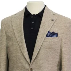 Oatmeal Mélange Morton Contemporary Wool/Cotton/Cashmere Sport Jacket - Jack Victor 17 Oatmeal Mélange Morton Contemporary Wool/Cotton/Cashmere Sport Jacket - Jack Victor -ETON Store JACK VICTOR 1242256 MORTON 4