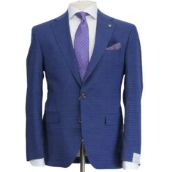 Blue Neat Check Esprit Modern Fit Suit - Jack Victor