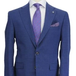 Blue Neat Check Esprit Modern Fit Suit - Jack Victor -ETON Store JACK VICTOR 3231105 2