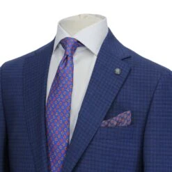 Blue Neat Check Esprit Modern Fit Suit - Jack Victor -ETON Store JACK VICTOR 3231105 5