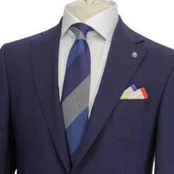 Blue Neat Esprit Modern Fit Wool Suit - Jack Victor 14 Blue Neat Esprit Modern Fit Wool Suit - Jack Victor -ETON Store JACK VICTOR 3231116 4
