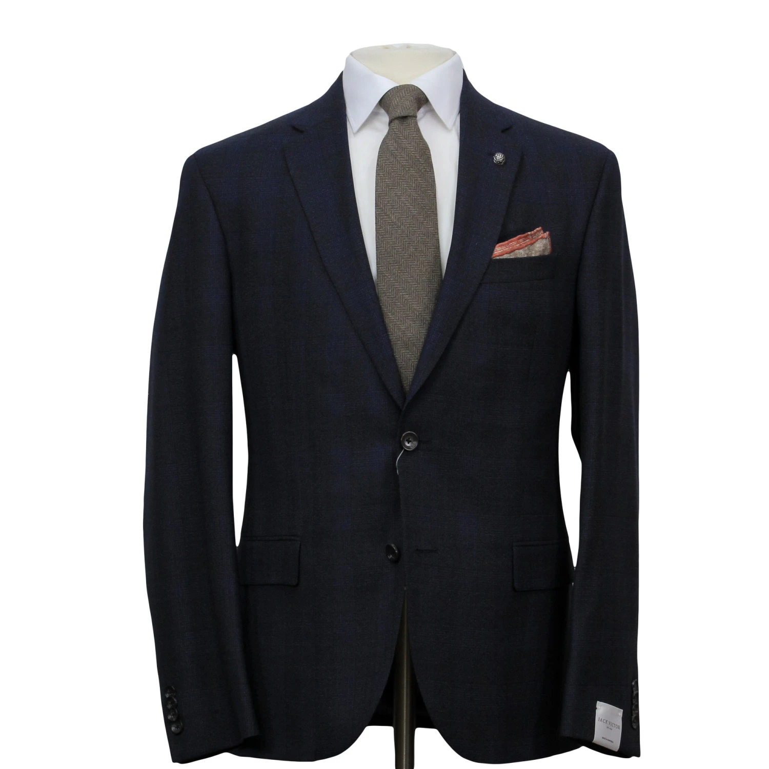 Navy Tonal Glen Check Drago Wool Fraser Slim Fit Suit 3 Navy Tonal Glen Check Drago Wool Fraser Slim Fit Suit