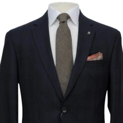 Navy Tonal Glen Check Drago Wool Fraser Slim Fit Suit 13 Navy Tonal Glen Check Drago Wool Fraser Slim Fit Suit -ETON Store JACK VICTOR 3232708 FRASER 3