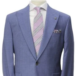 Light Blue Neat Peak Lapel Engel Modern Fit Wool Suit - Jack Victor 9 Light Blue Neat Peak Lapel Engel Modern Fit Wool Suit - Jack Victor -ETON Store JACK VICTOR 3241001 ENGEL 2