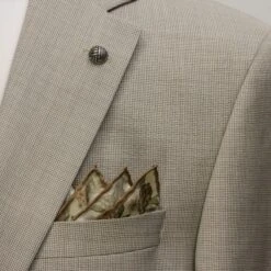 Oatmeal Micro-Houndstooth Super 100's Wool Esprit Modern Fit Suit - Jack Victor 10 Oatmeal Micro-Houndstooth Super 100's Wool Esprit Modern Fit Suit - Jack Victor -ETON Store JACK VICTOR 3241007 ESPRIT 5