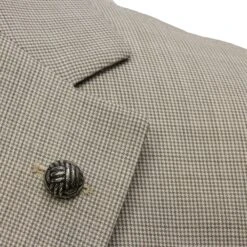 Oatmeal Micro-Houndstooth Super 100's Wool Esprit Modern Fit Suit - Jack Victor 12 Oatmeal Micro-Houndstooth Super 100's Wool Esprit Modern Fit Suit - Jack Victor -ETON Store JACK VICTOR 3241007 ESPRIT 6