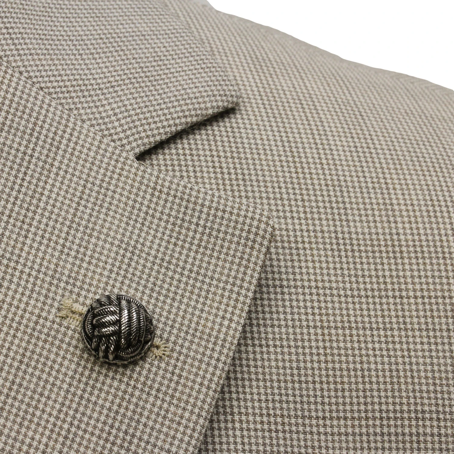 Oatmeal Micro-Houndstooth Super 100's Wool Esprit Modern Fit Suit - Jack Victor 7 Oatmeal Micro-Houndstooth Super 100's Wool Esprit Modern Fit Suit - Jack Victor - Image 5