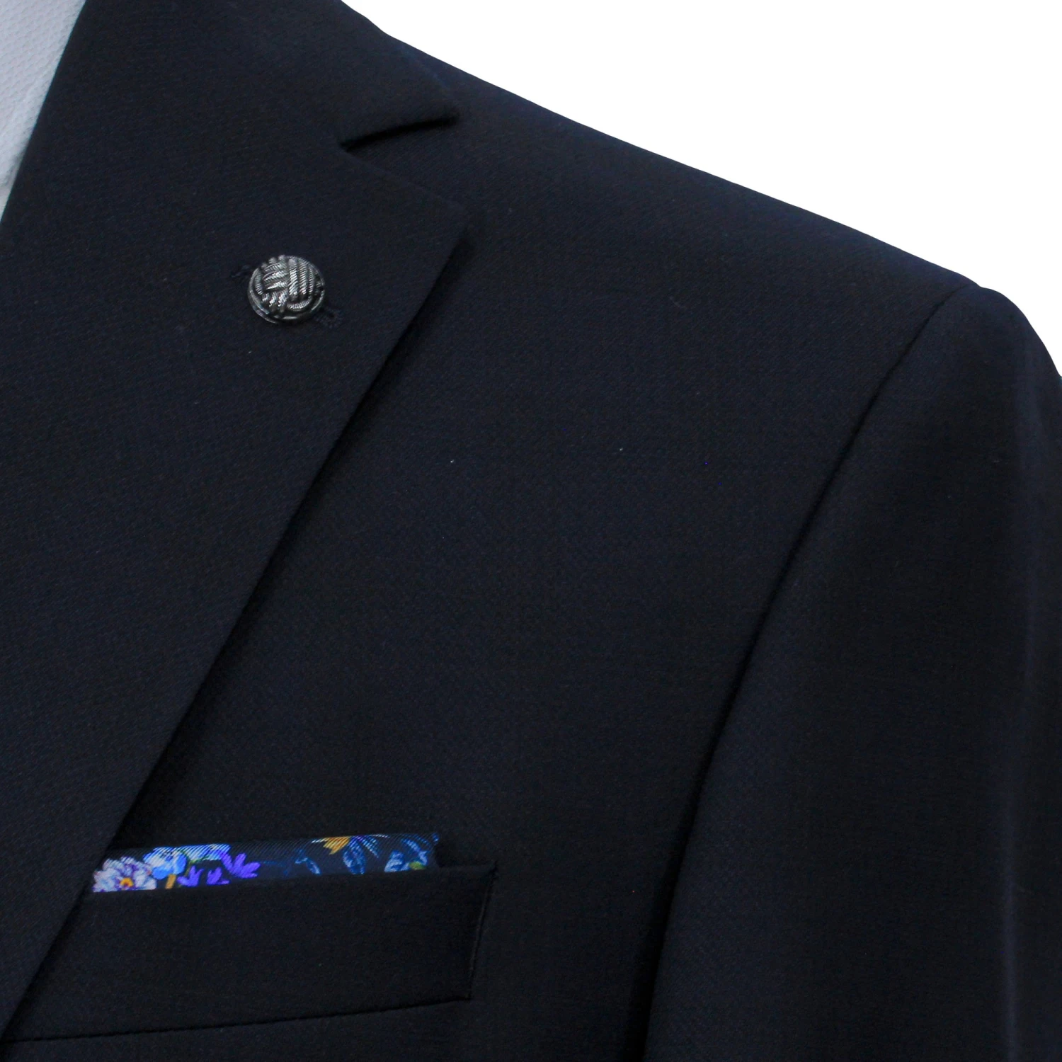 Dark Blue Neat Super 100s Wool Napoli Classic Fit Suit 6 Dark Blue Neat Super 100s Wool Napoli Classic Fit Suit - Image 4
