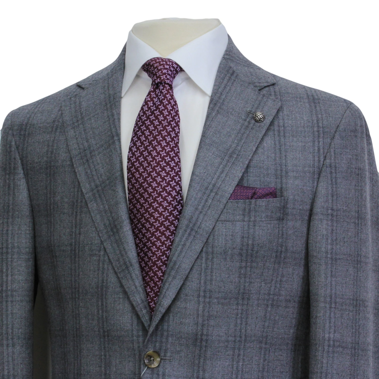Mid Gray Glen-Check Montana Contemporary Fit Wool Suit - Jack Victor 8 Mid Gray Glen-Check Montana Contemporary Fit Wool Suit - Jack Victor - Image 6