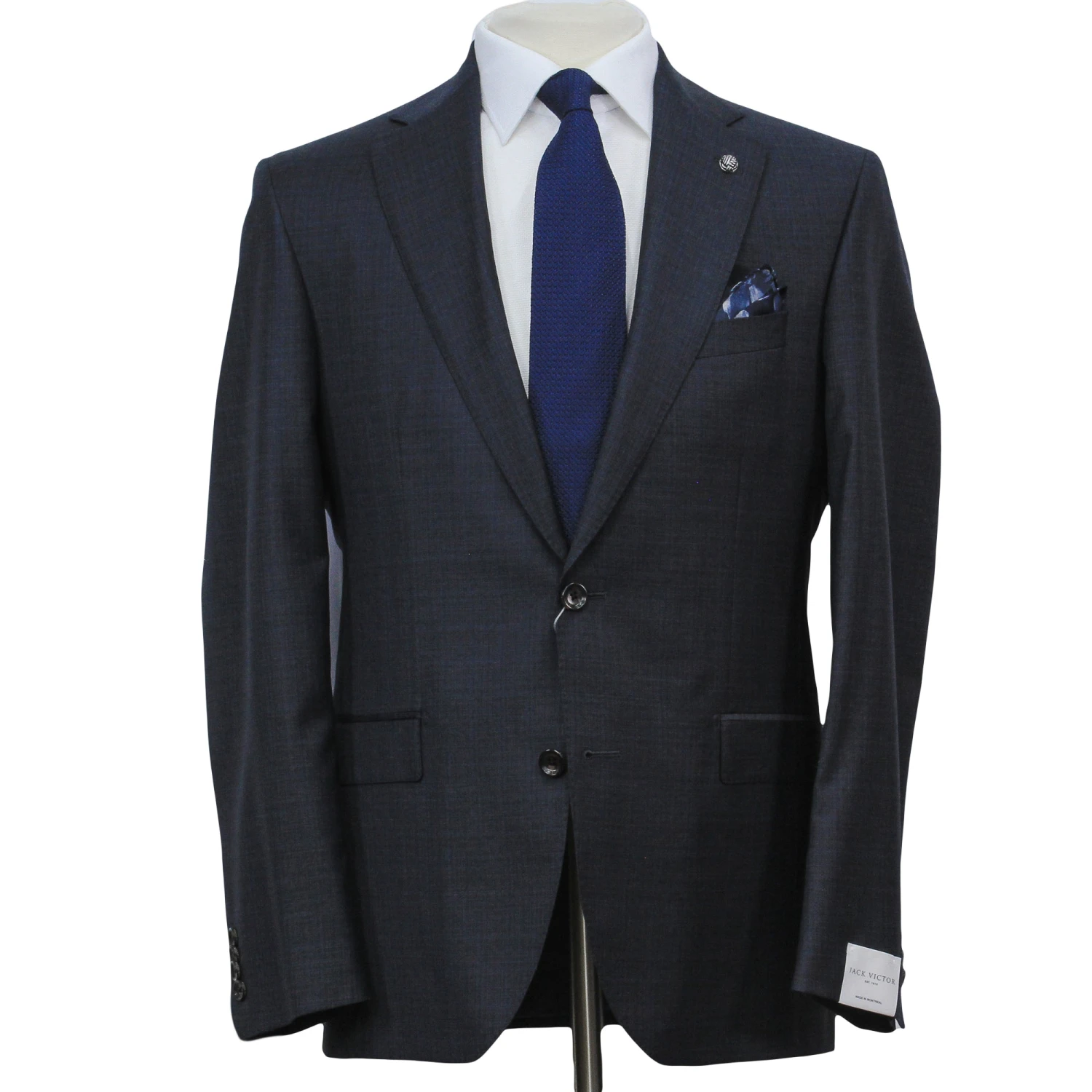 Gray Check Loro Piana Super 170's Wool-Cashmere Modern Fit Suit - Jack Victor 1913 3 Gray Check Loro Piana Super 170's Wool-Cashmere Modern Fit Suit - Jack Victor 1913