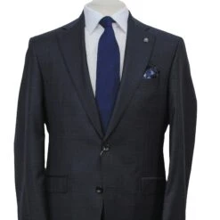 Gray Check Loro Piana Super 170's Wool-Cashmere Modern Fit Suit - Jack Victor 1913 10 Gray Check Loro Piana Super 170's Wool-Cashmere Modern Fit Suit - Jack Victor 1913 -ETON Store JACK VICTOR ANNCT11 ESSENCE 2
