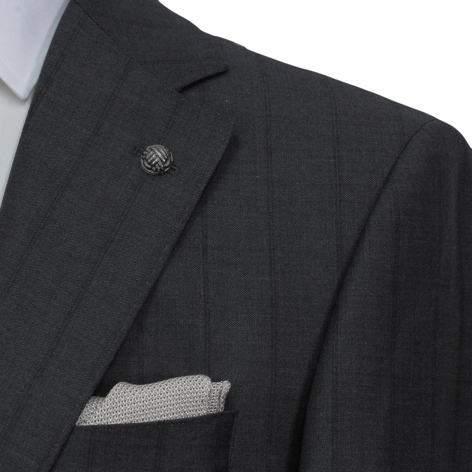 Charcoal Striped Loro Piana Super 170's Wool-Cashmere Modern Fit Suit - Jack Victor 1913 7 Charcoal Striped Loro Piana Super 170's Wool-Cashmere Modern Fit Suit - Jack Victor 1913 - Image 5