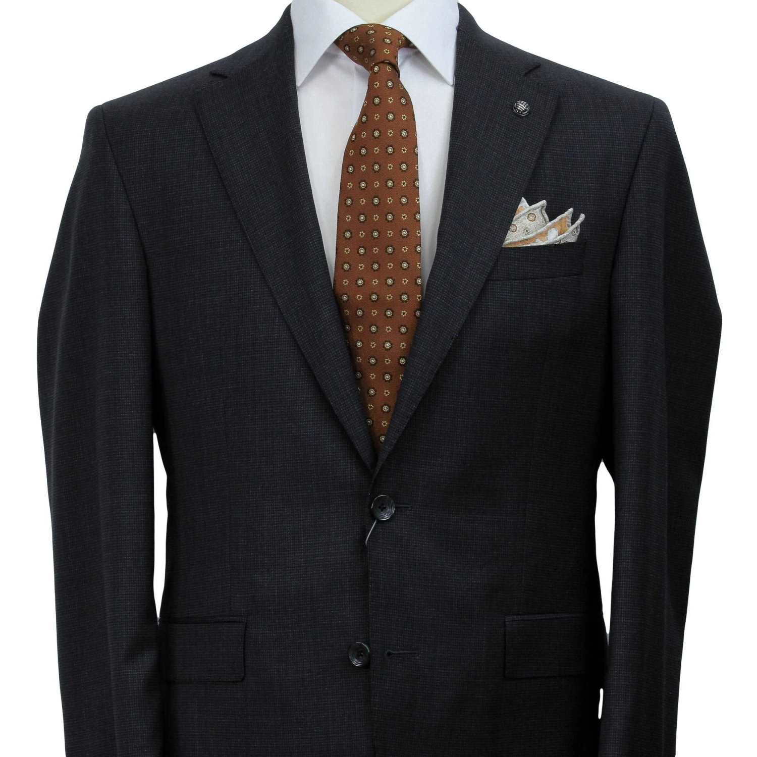 Black Neat Esprit Modern Fit Super 100s Wool Suit - Jack Victor 5 Black Neat Esprit Modern Fit Super 100s Wool Suit - Jack Victor - Image 3