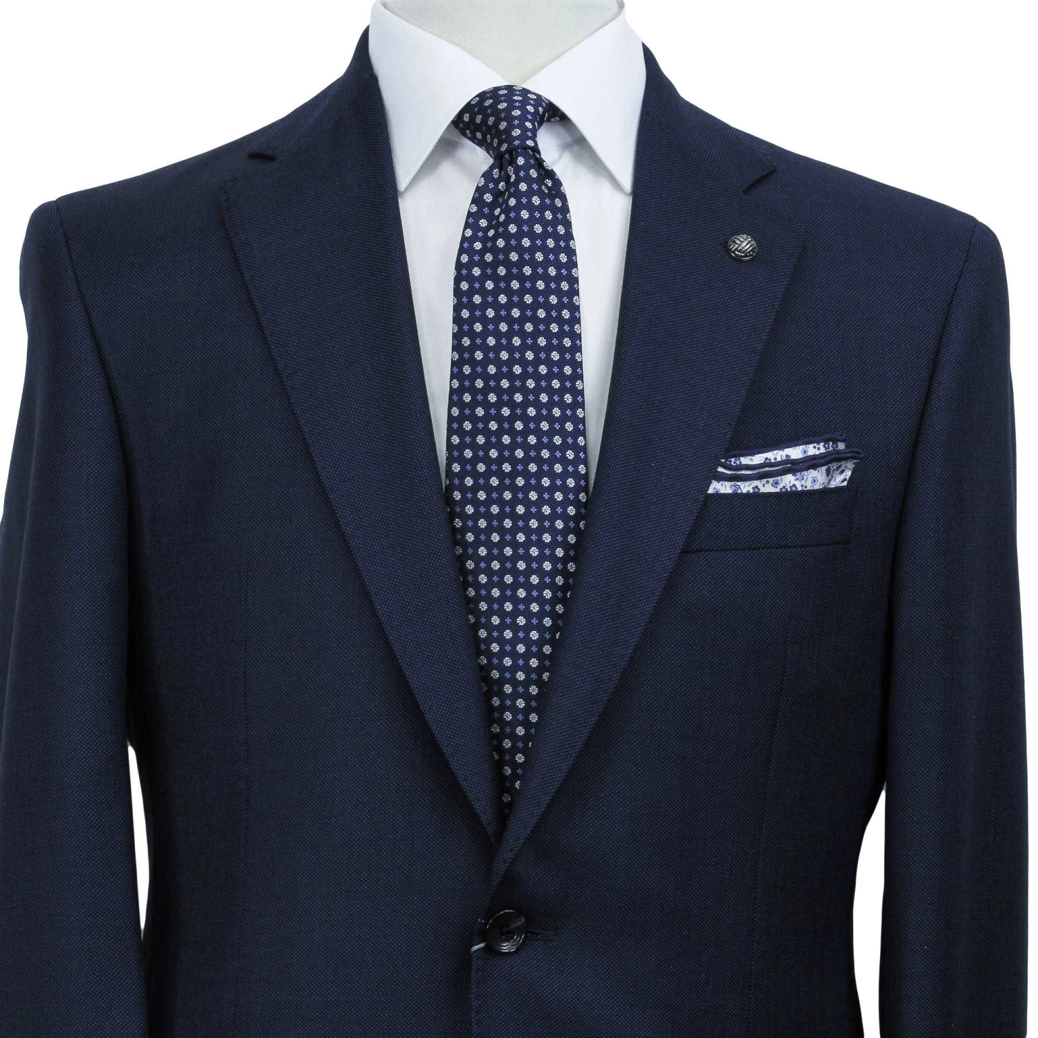 Blue Birdseye Drago Wool Esprit Modern Fit Suit - Jack Victor 5 Blue Birdseye Drago Wool Esprit Modern Fit Suit - Jack Victor - Image 3
