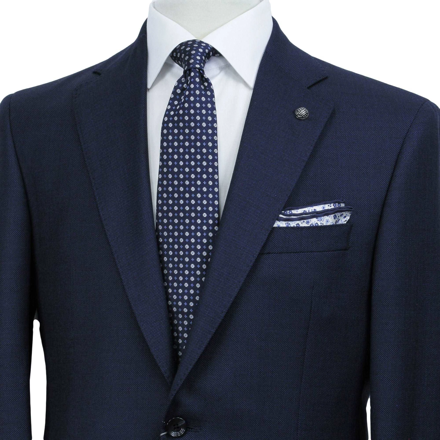 Blue Birdseye Drago Wool Esprit Modern Fit Suit - Jack Victor 6 Blue Birdseye Drago Wool Esprit Modern Fit Suit - Jack Victor - Image 4
