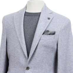 Light Gray Herringbone Wool-Cotton Hampton Contemporary Fit Jacket - Jack Victor 8 Light Gray Herringbone Wool-Cotton Hampton Contemporary Fit Jacket - Jack Victor -ETON Store JACK VICTOR BOUTIQUE JACQUES C01402 HAMPTON 5