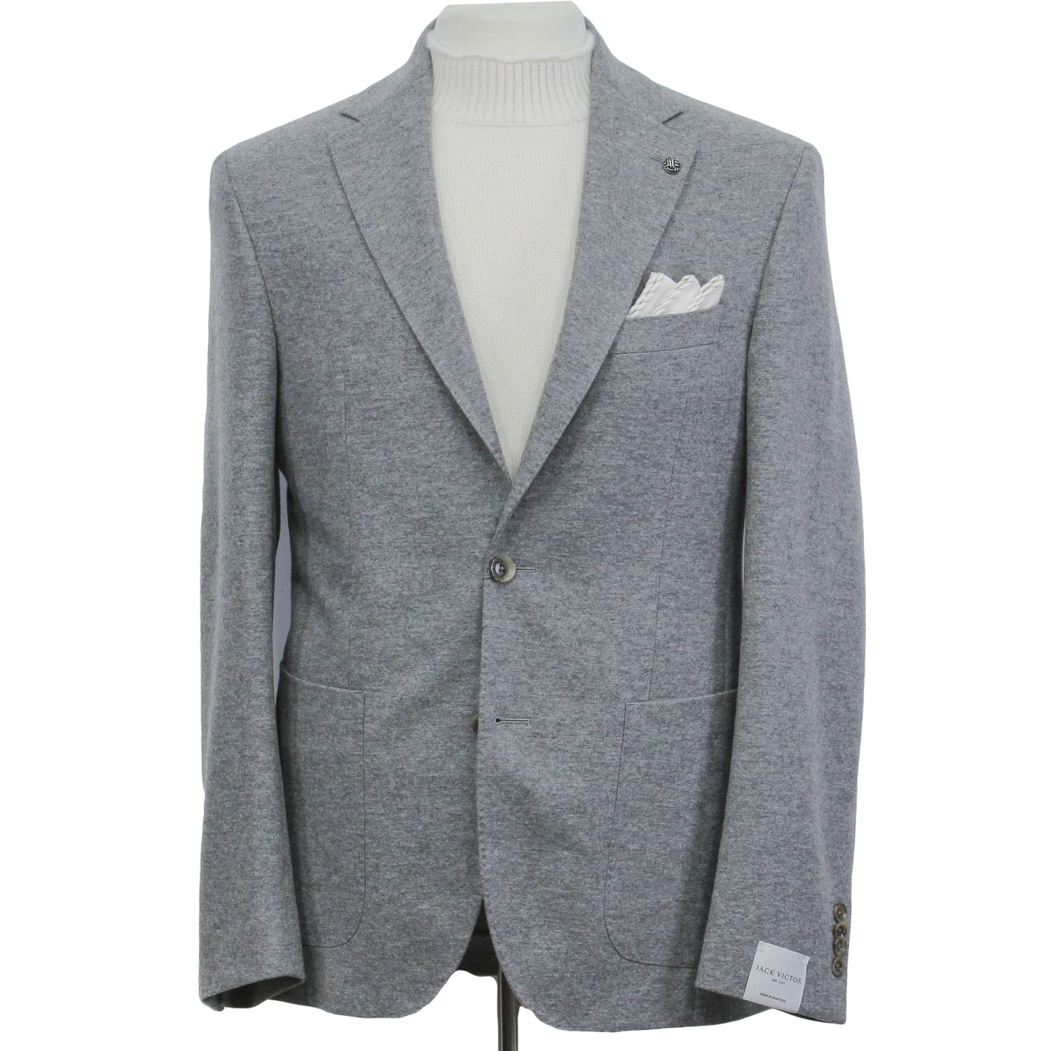 Gray Loro Piana Cashmere-Award Darwin Contemporary Knit Sport Jacket - Jack Victor 7 Gray Loro Piana Cashmere-Award Darwin Contemporary Knit Sport Jacket - Jack Victor - Image 5