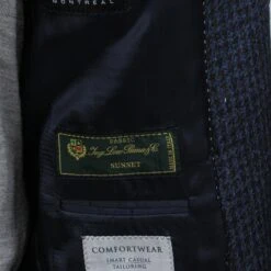 Blue/Brown Houndstooth Silk-Cashmere Hartford Contemporary Sport Jacket - Jack Victor 14 Blue/Brown Houndstooth Silk-Cashmere Hartford Contemporary Sport Jacket - Jack Victor -ETON Store JACK VICTOR BOUTIQUE JACQUES C01807 HARTFORD 7