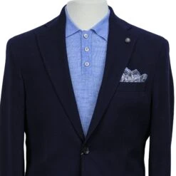 Royal Blue Textured Wool-Cashmere Hampton Contemporary Fit Sport Jacket - Jack Victor -ETON Store JACK VICTOR BOUTIQUE JACQUES HAMPTON C01215 3